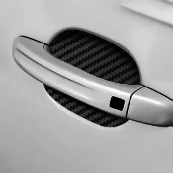 Наклейки на дверь из углеродного волокна с защитой от царапин, защитная пленка для ручки автомобиля, внешний Стайлинг, автомобильные аксессуары, универсальные, несколько цветов