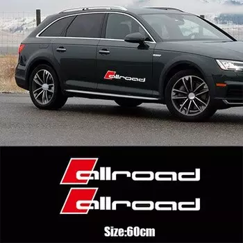 Наклейки на двери Allroad для Audi Sline RS Quattro A4 A6, 2 шт.