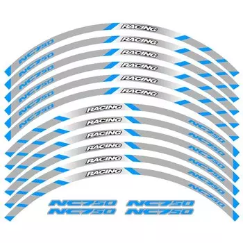 Наклейки на мотоцикл, наклейка на обод колеса, светоотражающие цвета, клейкие наклейки, декоративная пленка на обод для Honda NC750S NC750X NC750