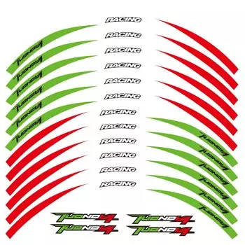 Наклейки на мотоцикл, наклейки на передние и задние колеса, светоотражающие водонепроницаемые наклейки в полоску на обод для APRILIA TUONO V4 1100RR TUONO V4