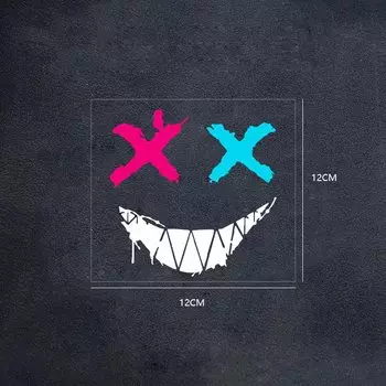Наклейки на мотоциклетный шлем, автомобильные светоотражающие водонепроницаемые наклейки с улыбкой на лице, персонализированные наклейки на заднее окно для мотокросса