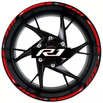 Наклейки на обода колеса для Yamaha R1, наклейки на обода Yzf r1, набор с логотипом 17 дюймов, внутренняя и внешняя ступицы колеса Deca