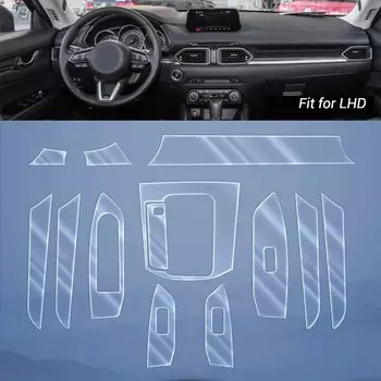 Наклейки на покрытие салона автомобиля, яркая Защитная мембрана для салона автомобиля, защитная пленка из ТПУ для Mazda CX-5 CX5 2017-2020 2021 2022 KF