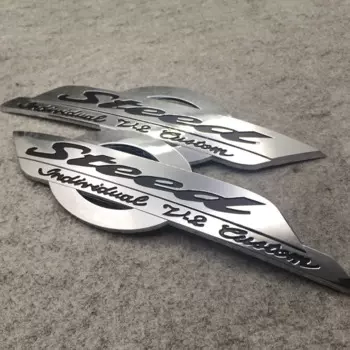 Наклейки на топливный бак мотоцикла для Honda VLX 400 VLX600 Steed 400 600 наклейки на бак топлива 2 шт. хром 3D аксессуары для мотоциклов эмблема значок