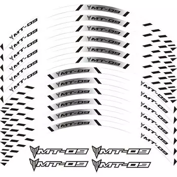 Наклейки на внешний обод мотоцикла, пленка на колесах, светоотражающие наклейки, наклейка для украшения шин для YAMAHA MT-09 MT09 mt 09