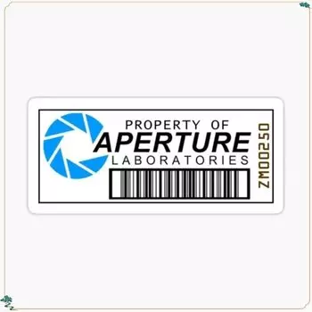 Наклейки со штрих-кодом Aperture Science для ноутбука, детской гостиной, стены автомобиля, принт, бампер, аниме, забавный художественный декор, окно, милый 15 см, ПВХ KK