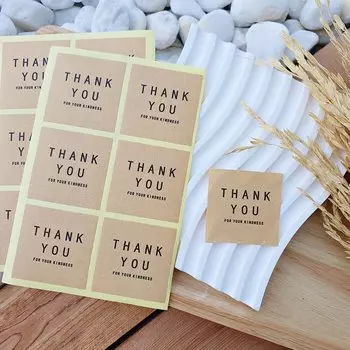 Наклейки спасибо 60 шт.