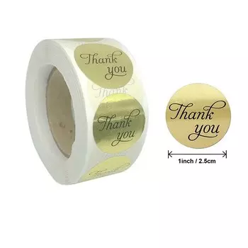 Наклейки «Спасибо» Merci, сердечки, бумага