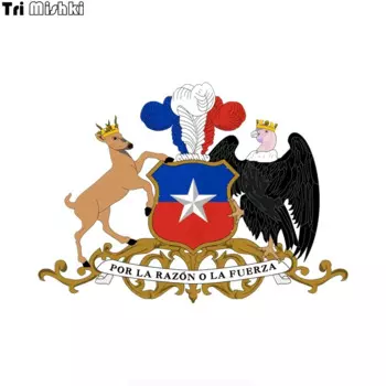 Наклейки три мишки W1208, герб Чили, аксессуары для мотоциклов, наклейка на автомобиль, грузовик, бампер, ноутбук, холодильник