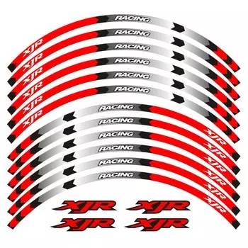 Наклейки в полоску для обода мотоцикла, 17 дюймов, наклейка на колесо, отражающая лента для Yamaha XJR 400 1200 1300