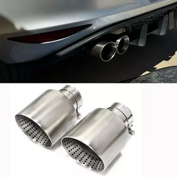 Наконечник выхлопной трубы автомобиля из матовой нержавеющей стали, 1 шт., универсальная выхлопная труба для Golf 7 Golf R GTI 54 мм 60 мм 63 мм, наконечник глушителя