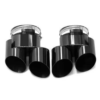 Наконечник выхлопной трубы для BMW G05 X5 G06 X6 Quad Выхлопная труба из нержавеющей стали 304, черный наконечник глушителя, насадка выхлопной трубы