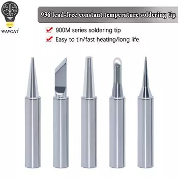 Наконечники для паяльника WAVGAT 5 шт. медные I+B+K+2.4D+3C