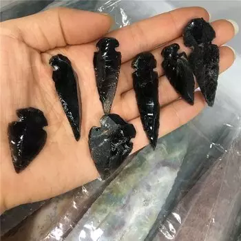 Наконечники из обсидиана 10 штук
