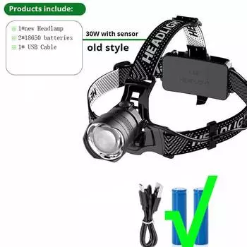 Налобный фонарь DanPeng 80Вт с вентилятором