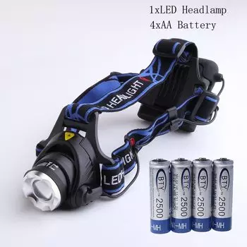 Налобный фонарь Ekaiou T6 водонепроницаемый