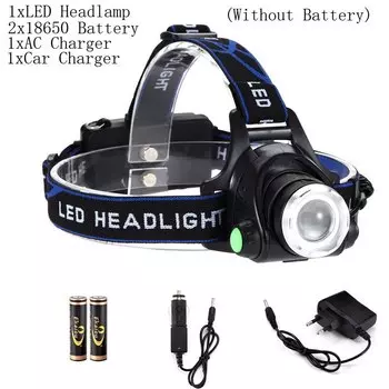 Налобный фонарь Ekaiou T6 Zoom 3 режима