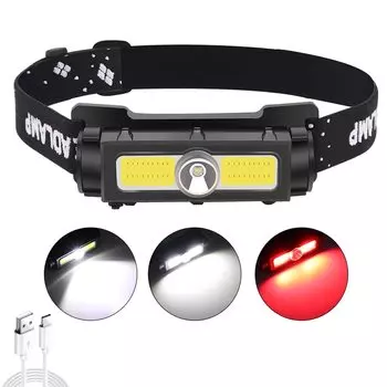 Налобный фонарь POCKETMAN COB белый/красный