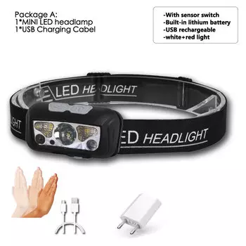 Налобный фонарь XINYI белый/красный