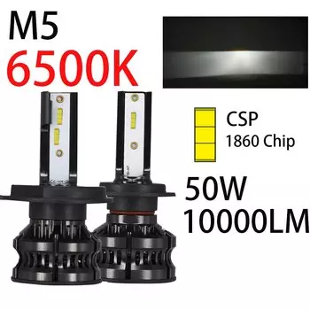 Налобный светодиодный светильник YHKOMS, 80 Вт, 16000лм, H4 LED H7, 4300K, 5000K, 8000K, 9005 K, ZES CSP H8, H11, H1, 9006, 12 В