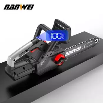 NANWEI Бесщеточная электрическая цепная пила 12 дюймов