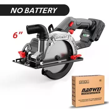 NANWEI аккумуляторная циркулярная пила 6 дюймов