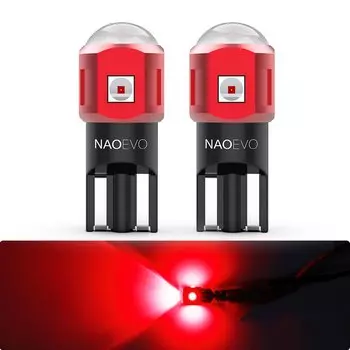 NAO 2-Pack W5W T10 Светодиодные Автомобильные Боковые Габаритные Фонари Ультра Яркие 600 Лм 5 Вт 12 В 24 В Теплый Белый Янтар...