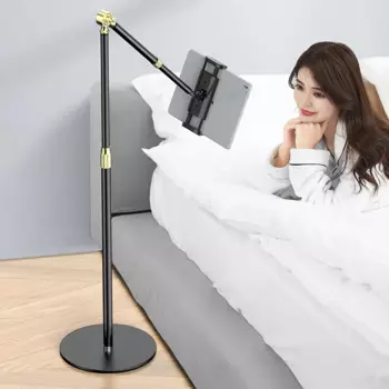 Напольный держатель для планшета 4-13 дюймов, регулируемая подставка для Ipad, прикроватный ленивый металлический держатель для телефона для iPad Pro 12,9 mini Xiaomi Samsung Tablet