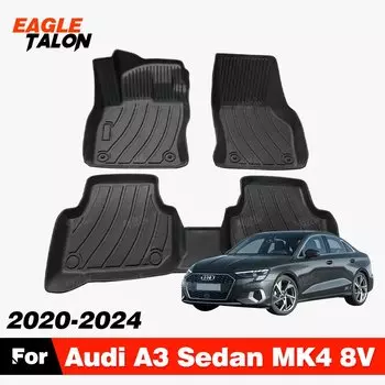 Напольный коврик из ТПЭ для Audi A3 Sedan/Sportback 8V 8Y 2014-2023 2022 2021 2020 2019 2018 2017 2016, накладка на коврик, внутренняя защита, аксессуары, запчасти