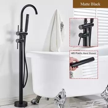 Напольный смеситель для душа Wanmivezlo черный/золотой