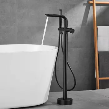 Напольный смеситель для ванны Mike&Jake полированный золото