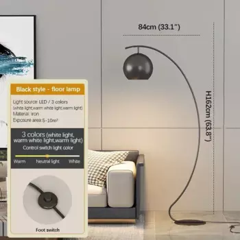 Напольный торшер JIANKEXING черный желтый