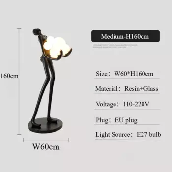 Напольный торшер Vaapuu современная гуманоидная скульптура