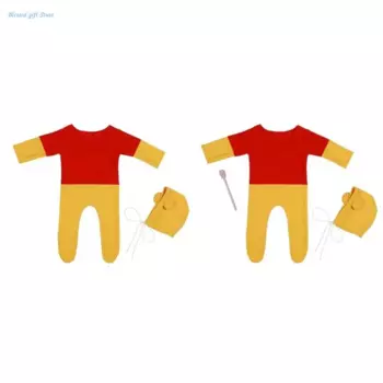 Наряд для детской фотографии, шляпа и комбинезоны, реквизит для фотостудии, универсальный детский карнавальный костюм, костюмы