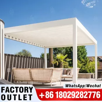 Наружная беседка, электрическая водонепроницаемая алюминиевая пергола, павильон, алюминиевая беседка для сада и газобелей