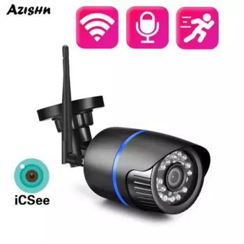 Наружная беспроводная водонепроницаемая IP-камера видеонаблюдения AZISHN с SD-картой и Wi-Fi 5 Мп