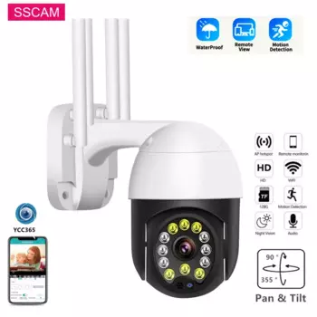 Наружная IP-камера видеонаблюдения YCC365 PLUS с Wi-Fi, 1080P, HD, PTZ, беспроводная камера с искусственным интеллектом, домашняя камера наблюдения