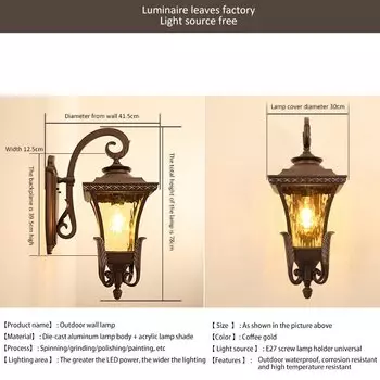 Наружная LED лампа для лестницы, алюминиевая, IP65, 3Вт