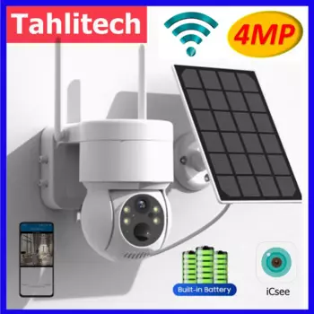 Наружная Солнечная камера 1080P HD Wi-Fi ИК датчик присутствия наружная беспроводная IP PTZ камера наблюдения с солнечной панелью 7800 мАч
