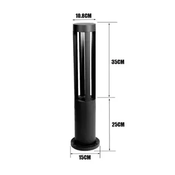 Наружная водонепроницаемая LED лампа для газона VECLI, черная, алюминий, 10 Вт