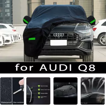 Наружная защита для AUDI Q8, полные автомобильные Чехлы, снежный чехол, Солнцезащитный водонепроницаемый пыленепроницаемый внешний автомобильный аксессуар