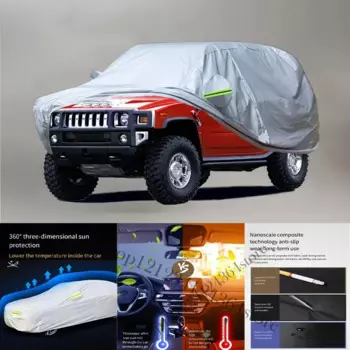 Наружная защита для Hummer H2, полноразмерные автомобильные чехлы, снежный чехол, Солнцезащитный водонепроницаемый пыленепроницаемый внешний защитный чехол для автомобиля