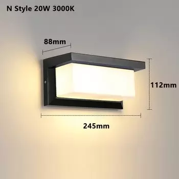 Наружные датчик движения фонари Zhengde lighting черные 20Вт