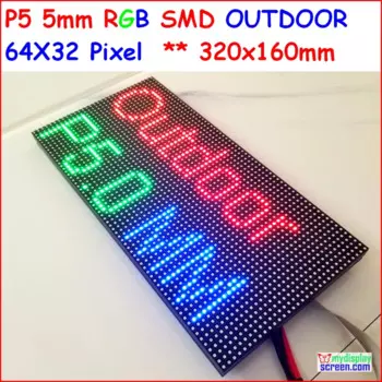 Наружный полноцветный светодиодный модуль p5, SMD 2828 IP65, рекламный светодиодный экран высокой яркости, 1/8 сканирование, 64*32 P, светодиодный жная Светодиодная панель