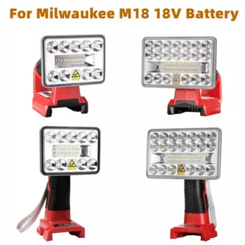 Наружный рабочий светильник 3/5 дюйма, портативный светодиодный светильник с USB, наружный светильник для Milwaukee 18V, литий-ионный аккумулятор