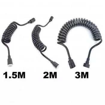 Насадка для душа черная Гибкая с длинной пружиной, 1,5/2/3 м