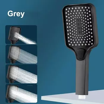 Насадка для душа Z&L 4 режима ABS-пластик серебристо-серая, черная