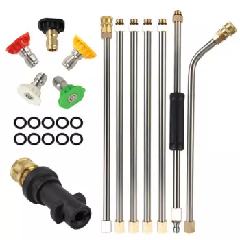 Насадка для распыления воды Karcher серии K, удлинительная насадка с 5 быстрыми насадками, Мощный Очиститель крыши, мойка для автомобиля, металлическая струя