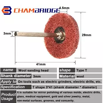 Насадка шлифовальная нейлоновая с хвостовиком 3 мм, 180-1500 Грит
