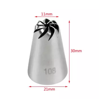 Насадки для глазировки BCMJHWT, набор из 108 штук, нержавеющая сталь